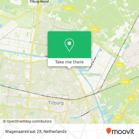 Wagenaarstraat 28, 5014 MZ Tilburg kaart