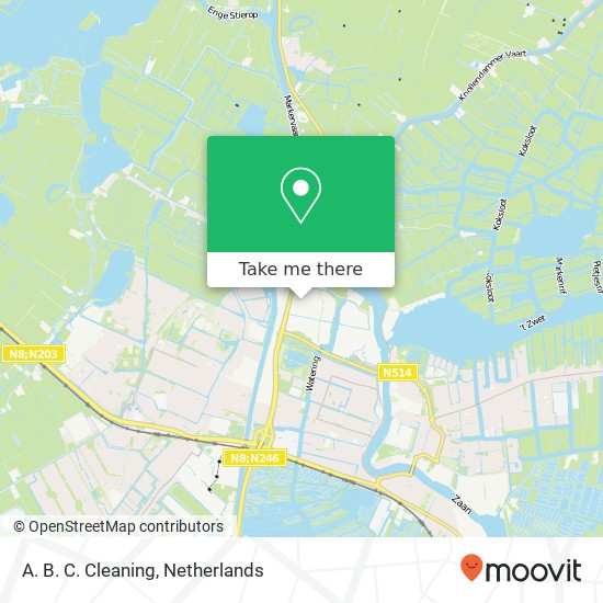 A. B. C. Cleaning, Jonge Voolweg 39 kaart