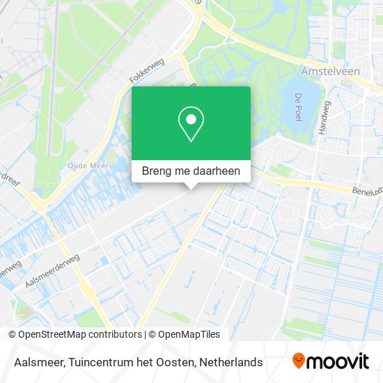 Aalsmeer, Tuincentrum het Oosten kaart