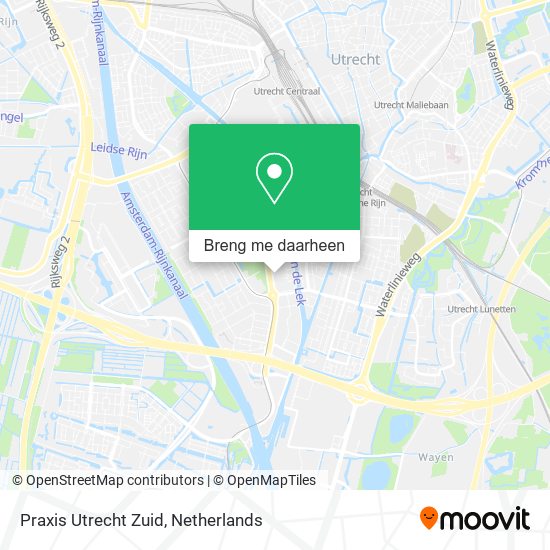 Praxis Utrecht Zuid kaart
