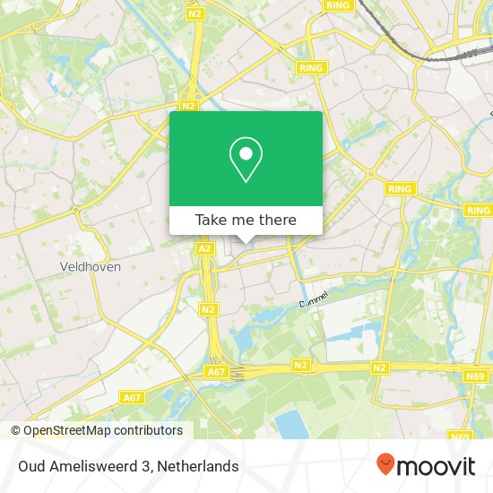 Oud Amelisweerd 3, 5653 NZ Eindhoven kaart