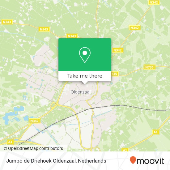 Jumbo de Driehoek Oldenzaal, Nagelstraat 14 kaart