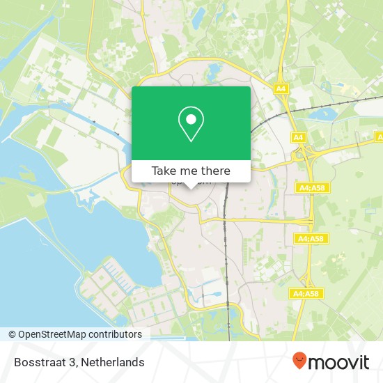 Bosstraat 3, 4611 NA Bergen op Zoom kaart