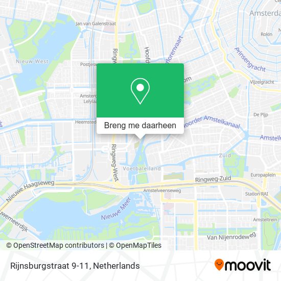 Rijnsburgstraat 9-11 kaart