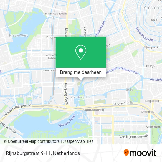 Rijnsburgstraat 9-11 kaart