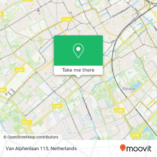 Van Alphenlaan 115, 2533 GV Den Haag kaart