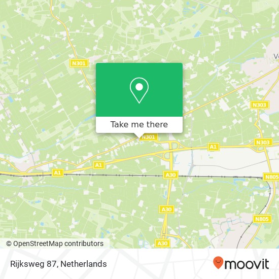 Rijksweg 87, Rijksweg 87, 3784 LV Terschuur, Nederland kaart