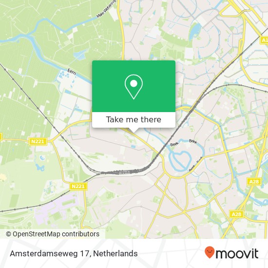 Amsterdamseweg 17, 3812 RS Amersfoort kaart