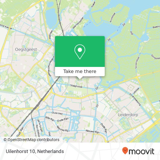 Uilenhorst 10, 2317 ZS Leiden kaart