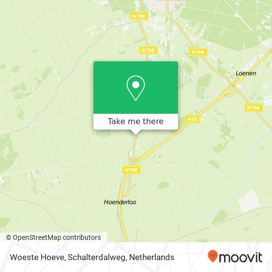 Woeste Hoeve, Schalterdalweg kaart