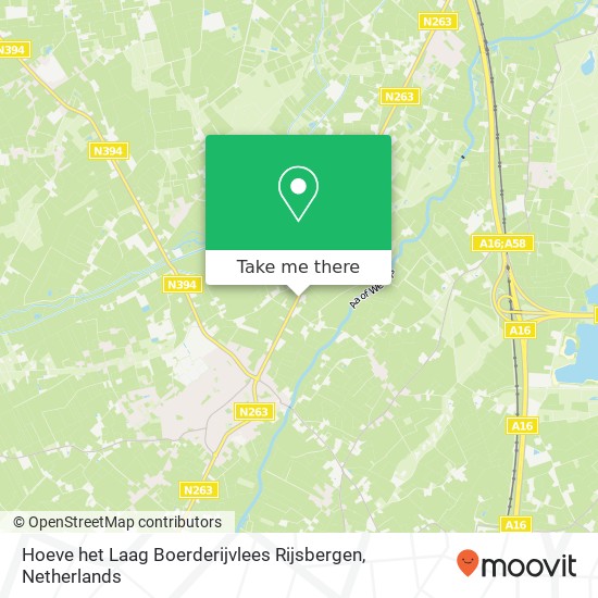 Hoeve het Laag Boerderijvlees Rijsbergen, Bredaseweg 38 kaart