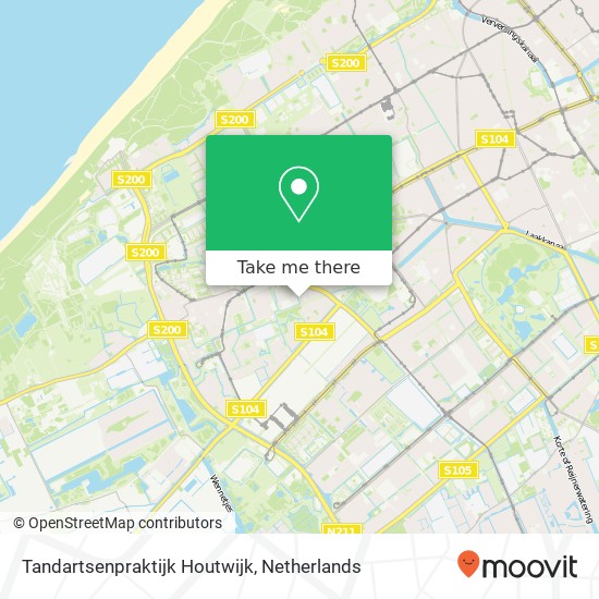 Tandartsenpraktijk Houtwijk, Hildo Kroplaan kaart