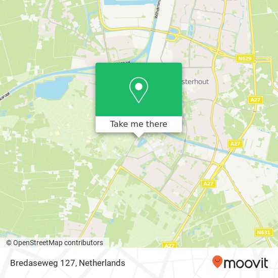 Bredaseweg 127, Bredaseweg 127, 4904 SB Oosterhout, Nederland kaart