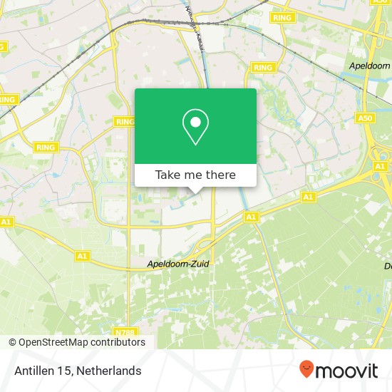 Antillen 15, 7333 PE Apeldoorn kaart