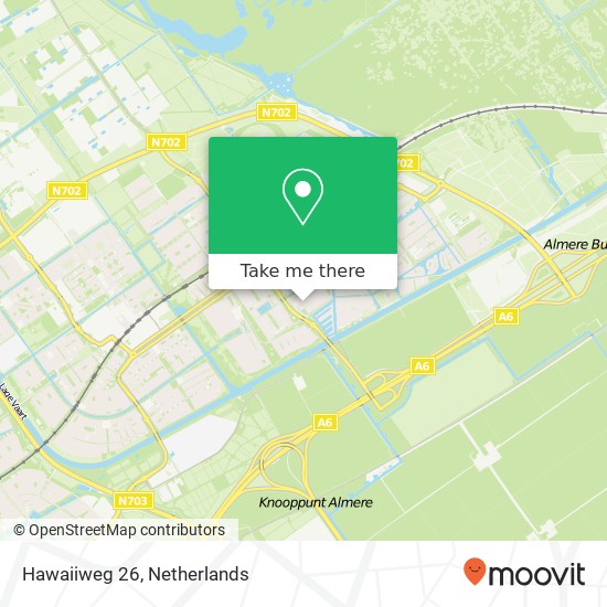 Hawaiiweg 26, Hawaiiweg 26, 1339 NW Almere, Nederland kaart