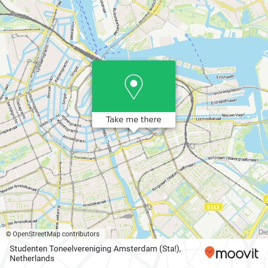 Studenten Toneelvereniging Amsterdam (Sta!) kaart
