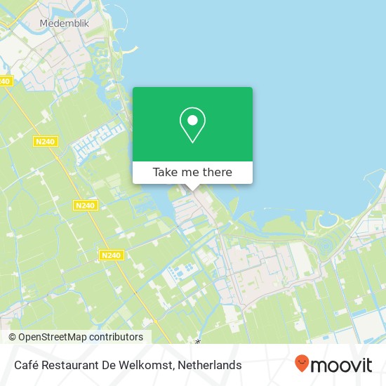 Café Restaurant De Welkomst, Onderdijk 117 kaart