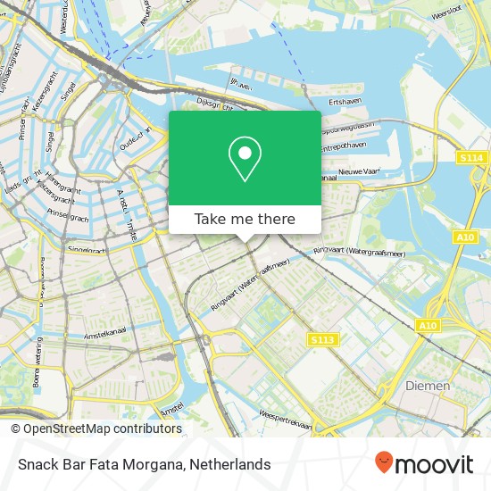 Snack Bar Fata Morgana, Linnaeusstraat 32 kaart