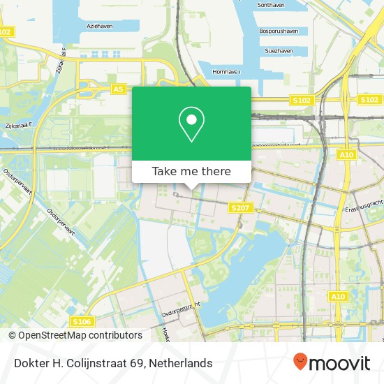 Dokter H. Colijnstraat 69, 1067 CB Amsterdam kaart