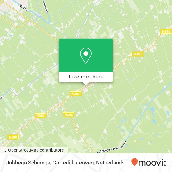 Jubbega Schurega, Gorredijksterweg kaart