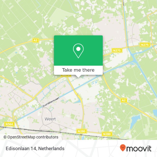 Edisonlaan 14, 6003 DB Weert kaart
