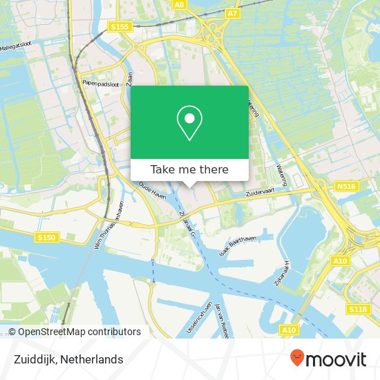 Zuiddijk, Zuiddijk, 1505 DB Zaandam, Nederland kaart