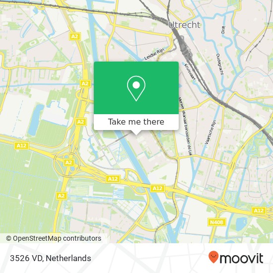 3526 VD, 3526 VD Utrecht, Nederland kaart