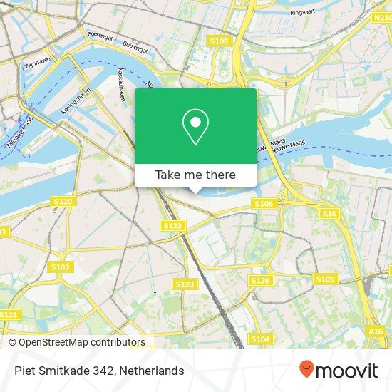 Piet Smitkade 342, Piet Smitkade 342, 3077 MJ Rotterdam, Nederland kaart