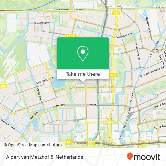 Alpert van Metzhof 5, Alpert van Metzhof 5, 1065 AP Amsterdam, Nederland kaart