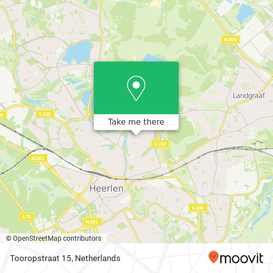 Tooropstraat 15, 6415 JA Heerlen kaart