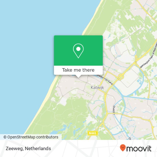 Zeeweg, 2225 Katwijk aan Zee kaart