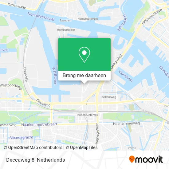 Deccaweg 8 kaart