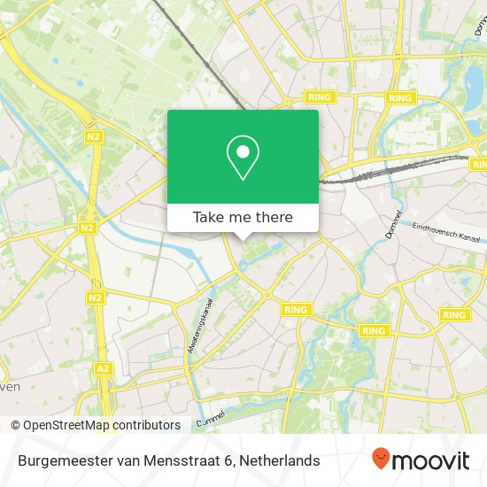 Burgemeester van Mensstraat 6, 5616 DG Eindhoven kaart