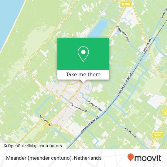 Meander (meander centurio), 2211 Noordwijkerhout kaart