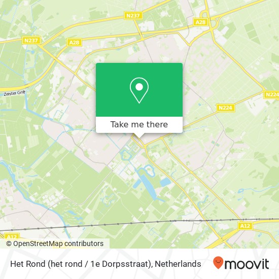 Het Rond (het rond / 1e Dorpsstraat), 3701 HS Zeist kaart