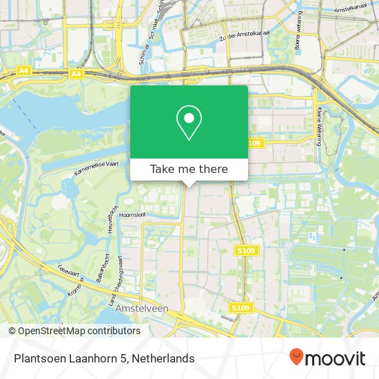 Plantsoen Laanhorn 5, 1181 BE Amstelveen kaart