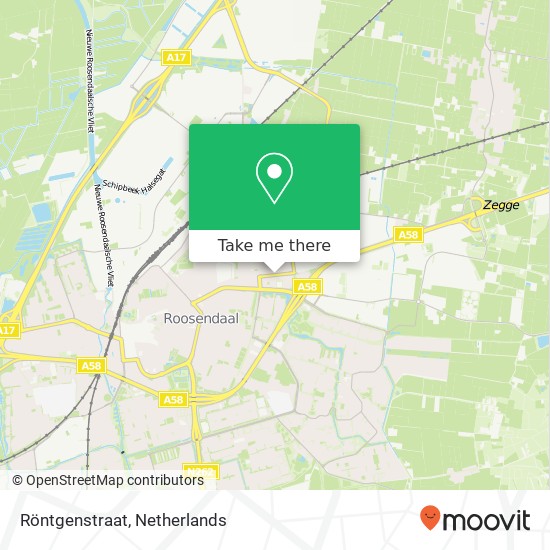 Röntgenstraat, 4702 KE Roosendaal kaart