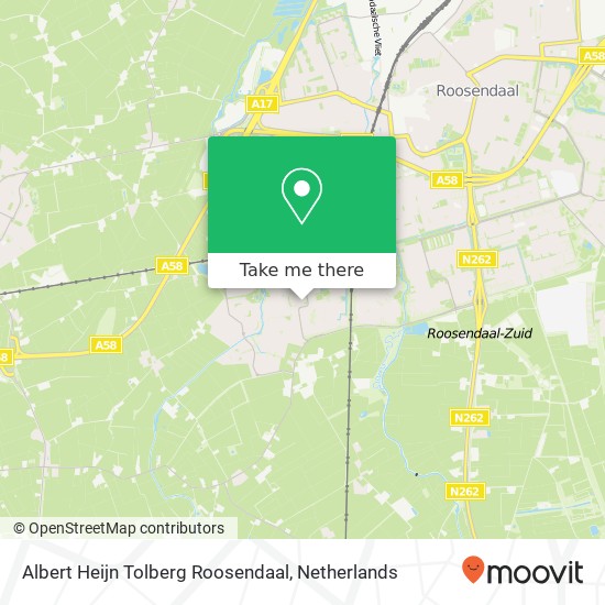 Albert Heijn Tolberg Roosendaal, Tolbergcentrum 160 kaart