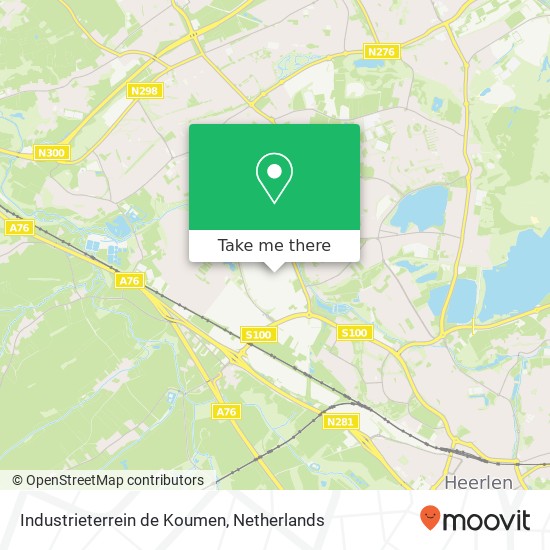 Industrieterrein de Koumen kaart