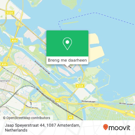 Jaap Speyerstraat 44, 1087 Amsterdam kaart