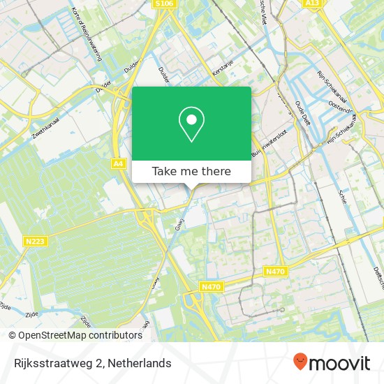Rijksstraatweg 2, 2635 AC Den Hoorn kaart