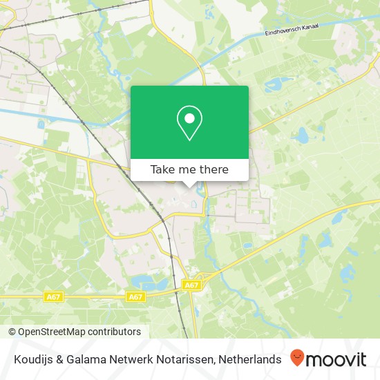 Koudijs & Galama Netwerk Notarissen, Dommeldalseweg 2 kaart