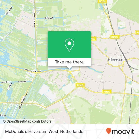 McDonald's Hilversum West, Vreelandseweg kaart