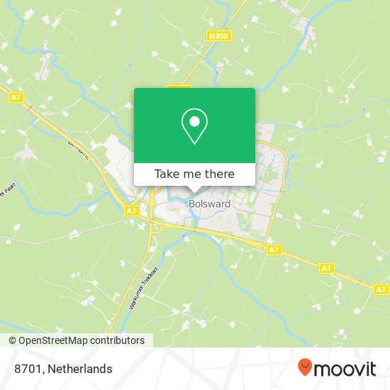 8701, 8701 Bolsward, Nederland kaart