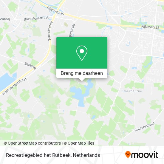 Recreatiegebied het Rutbeek kaart