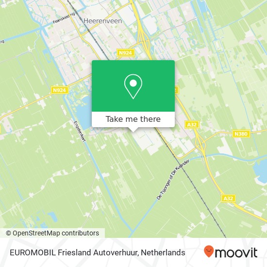 EUROMOBIL Friesland Autoverhuur, Zilverweg 5 kaart