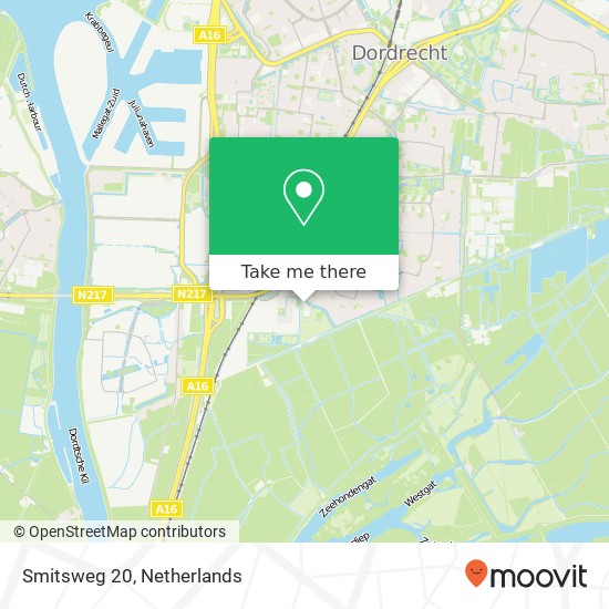 Smitsweg 20, Smitsweg 20, 3328 LB Dordrecht, Nederland kaart