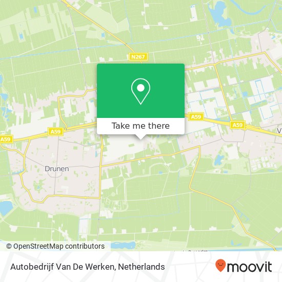 Autobedrijf Van De Werken kaart
