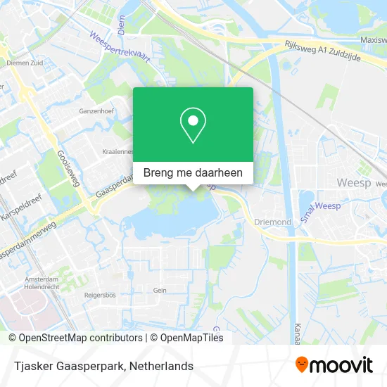 Tjasker Gaasperpark kaart