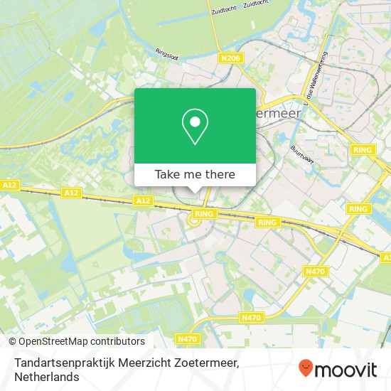 Tandartsenpraktijk Meerzicht Zoetermeer kaart